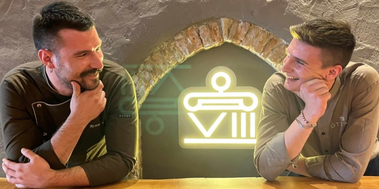 Gli spaghettoni di Mattia con crema di alici e spuma di burrata