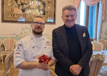 Alessandro Verlich e le tagliatelle con la Rosa di Gorizia e noci