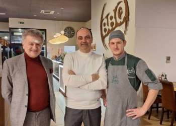 Stefano Braga e gli gnocchi con pesto di pistacchio, bacon e burrata