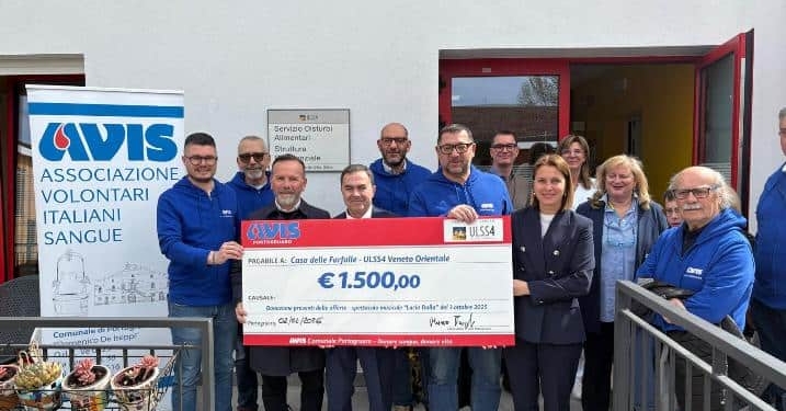 AVIS Portogruaro, donati 1500€ alla Casa delle Farfalle