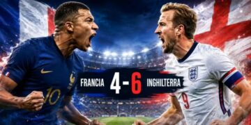 Follie a Miami. La Francia sparisce nei primi 45′ e l’Inghilterra fa poker. Si torna in campo e i “Galletti” si risvegliano ma Bellingham chiude i conti